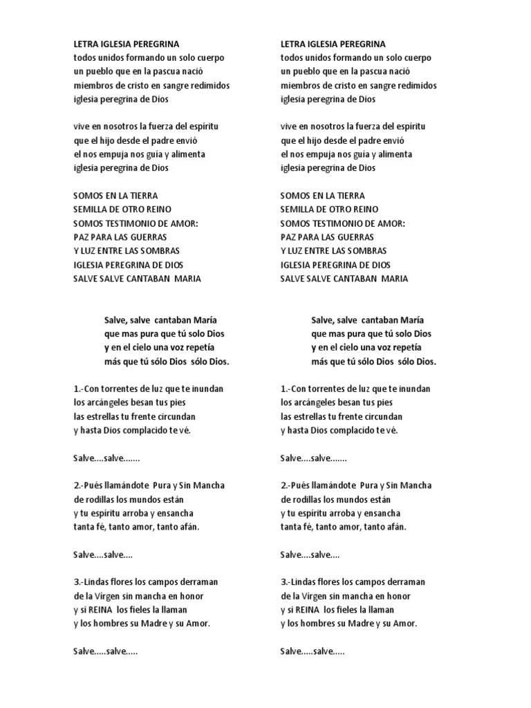 letra iglesia peregrina de dios - Como el trigo de los campos bajo el signo de la cruz