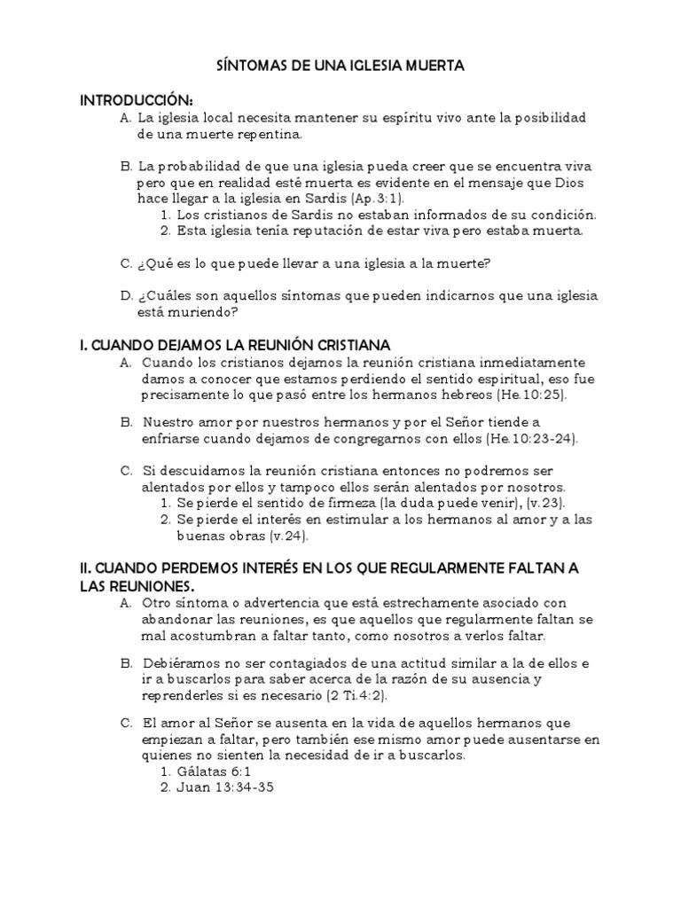 sintomas de una iglesia muerta - Cómo saber si estoy enfermo espiritualmente