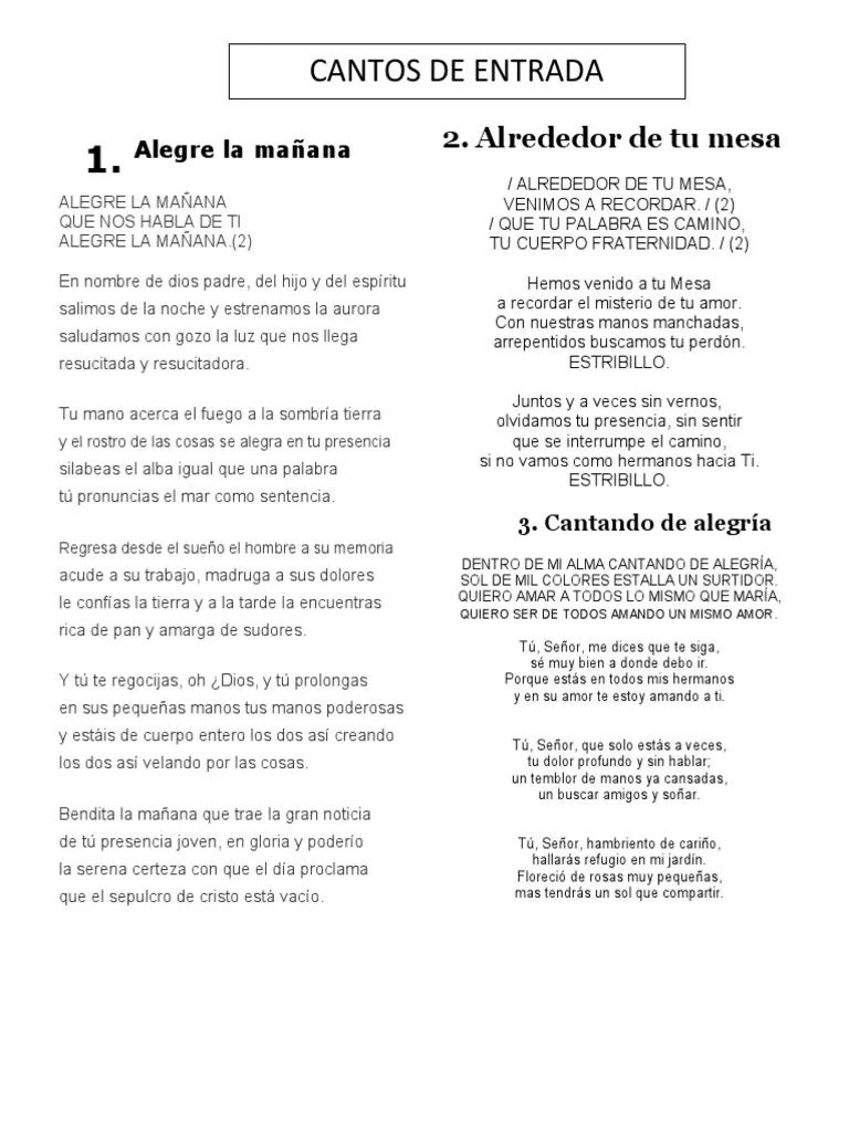 cantos liturgicos catolicos para misa - Cómo se llaman las canciones que cantan en la iglesia catolica