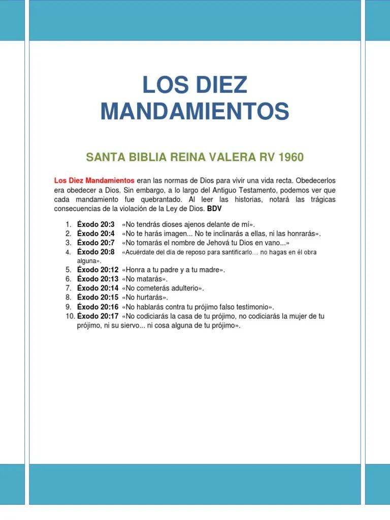 los mandamientos de la biblia reina valera - Cuál es el primer mandamiento de la Biblia Reina Valera