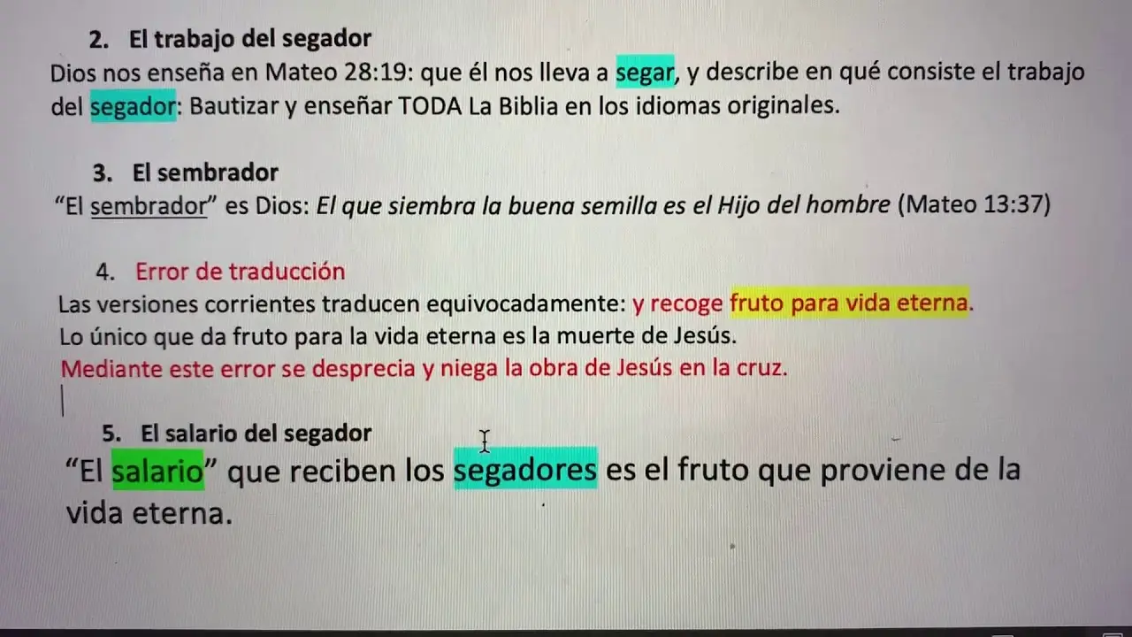 que es un segador en la biblia - Cuál es el trabajo de un segador