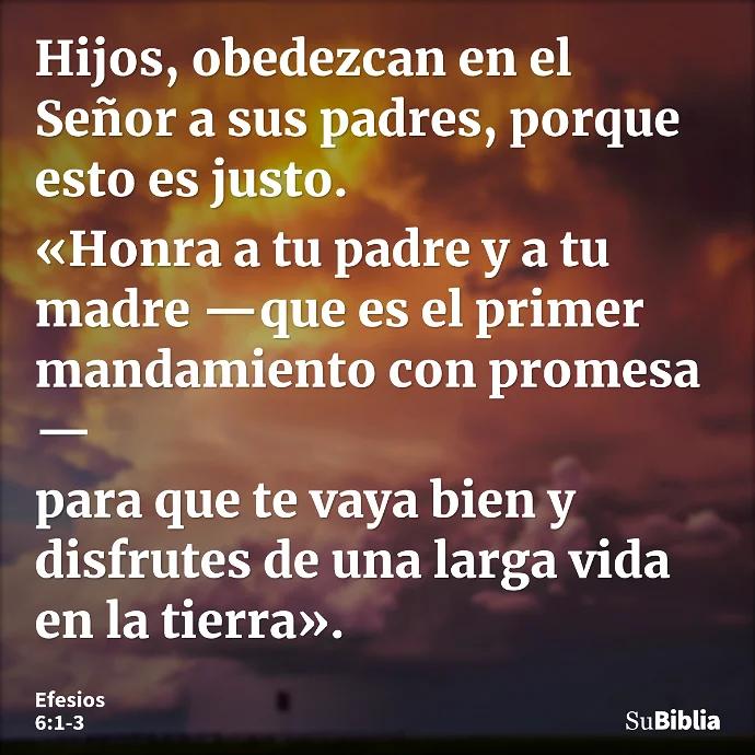 cual es el primer mandamiento con promesa en la biblia - Cuál es la promesa de honrar a padre y madre