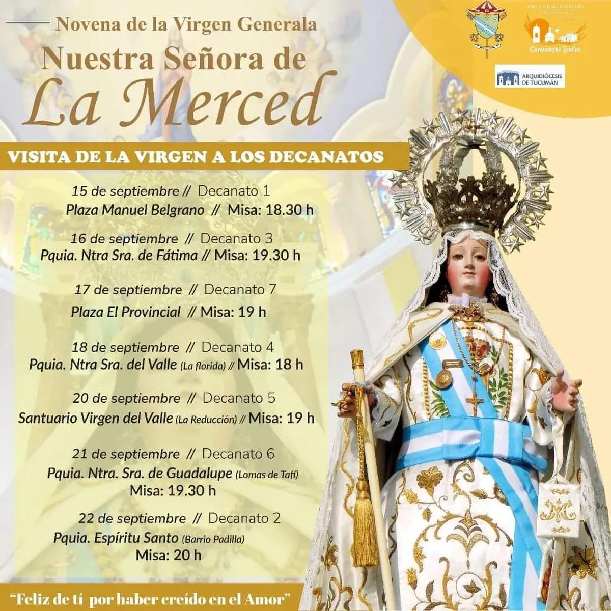 horarios de misa en la merced tucumán - Cuál es la Virgen patrona de Tucuman