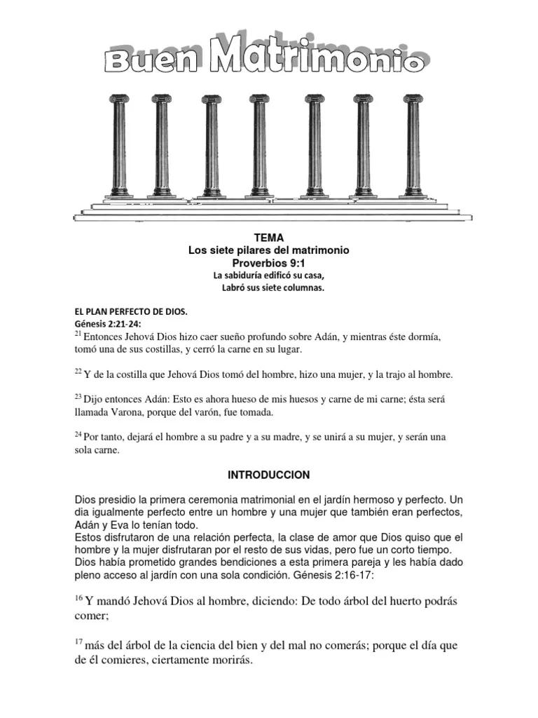 pilares del matrimonio segun la biblia - Cuáles son los 5 pilares del matrimonio