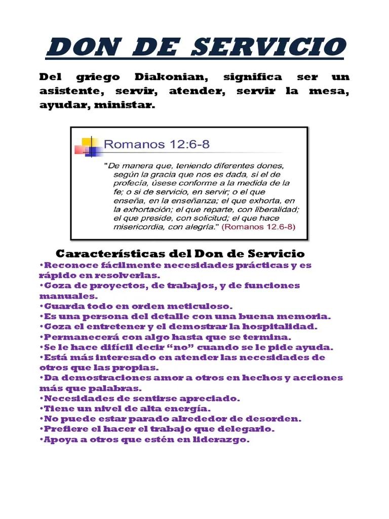 don del servicio en la biblia - Cuáles son los dones de servicio en la Biblia