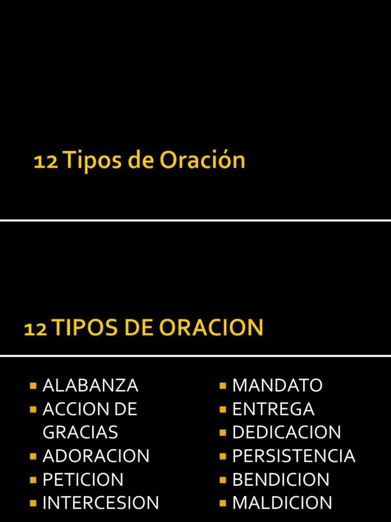 cuantos tipos de oracion hay en la biblia - Cuáles son los tipos de oraciones que hay