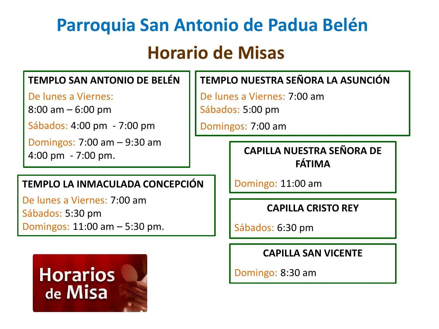 san antonio de padua horarios de misa - Cuándo es la fiesta de San Antonio de Padua