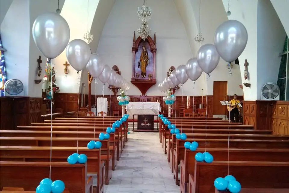 arreglo de iglesia con globos - Cuántos globos se necesitan para hacer una decoración