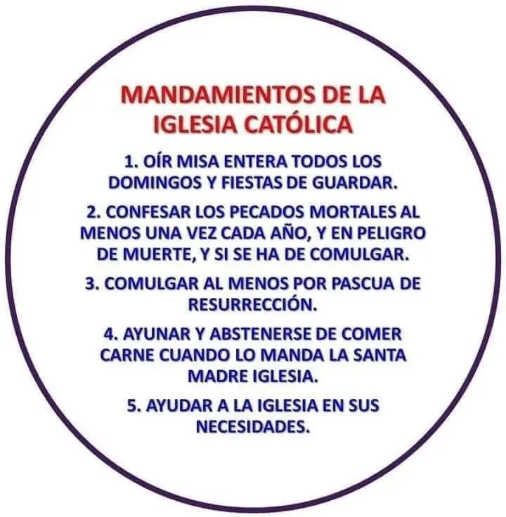 cuantos son los mandamientos de la iglesia - Cuántos y cuáles son los mandamientos de la Santa madre Iglesia