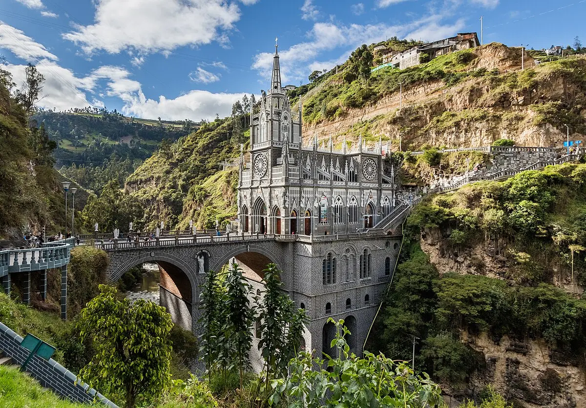 iglesia de las lajas - Dónde queda el santuario de la Virgen de Las Lajas