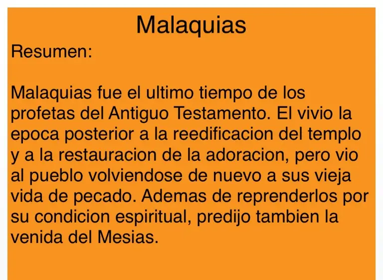 resumen de malaquias de la biblia - Qué dice el libro de Malaquías