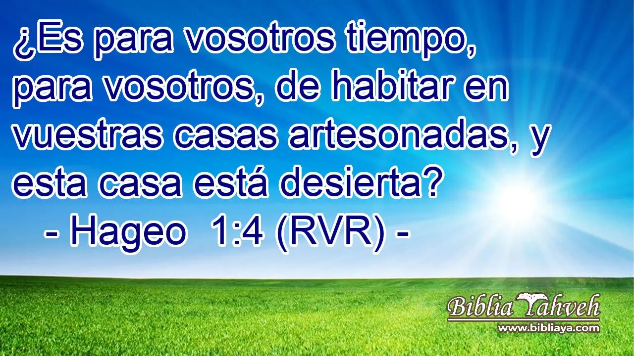 casas artesonadas biblia - Qué dice Hageo 1 14