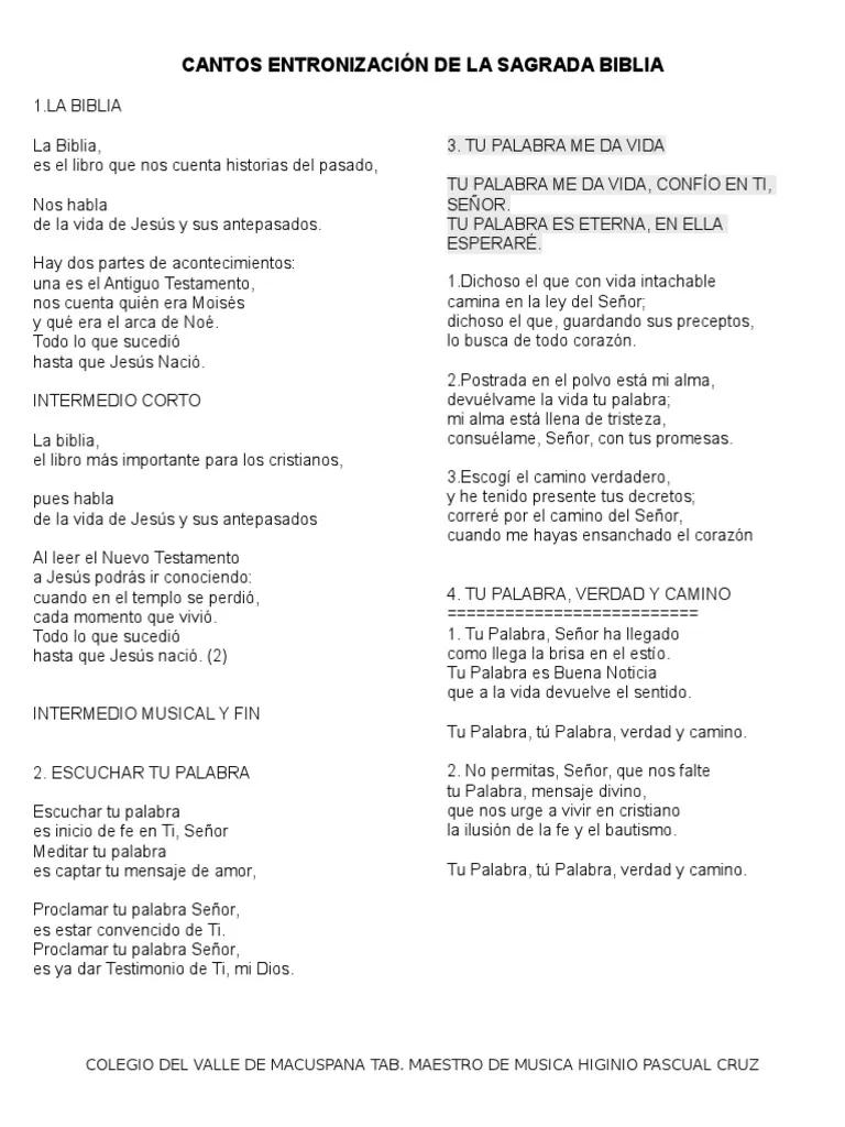 canticos en la biblia - Qué dice la Biblia de los cánticos