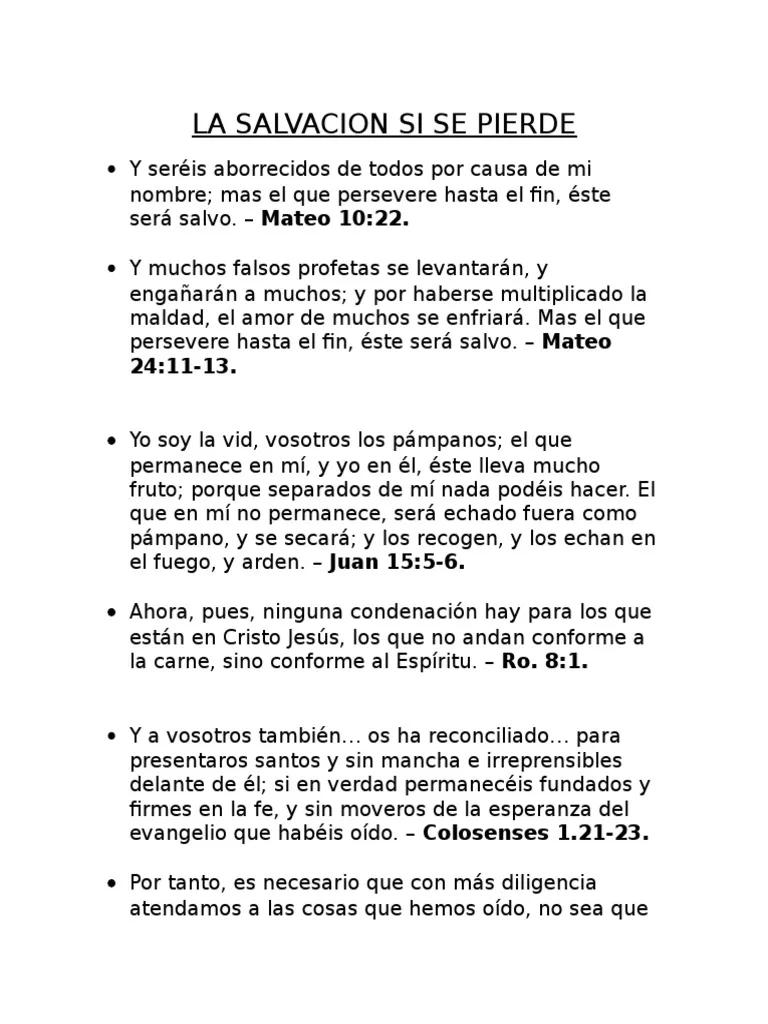 se pierde la salvacion segun la biblia - Qué dice Pablo de la salvación