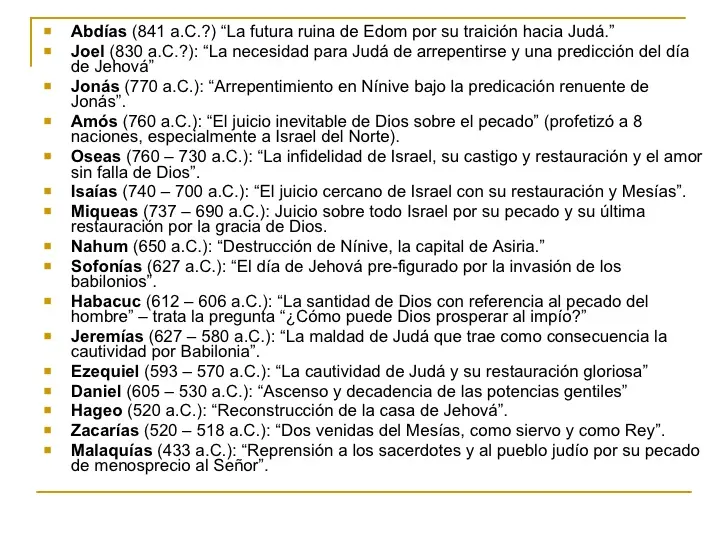 libros de la biblia profetas menores - Que eran los profetas menores en la Biblia