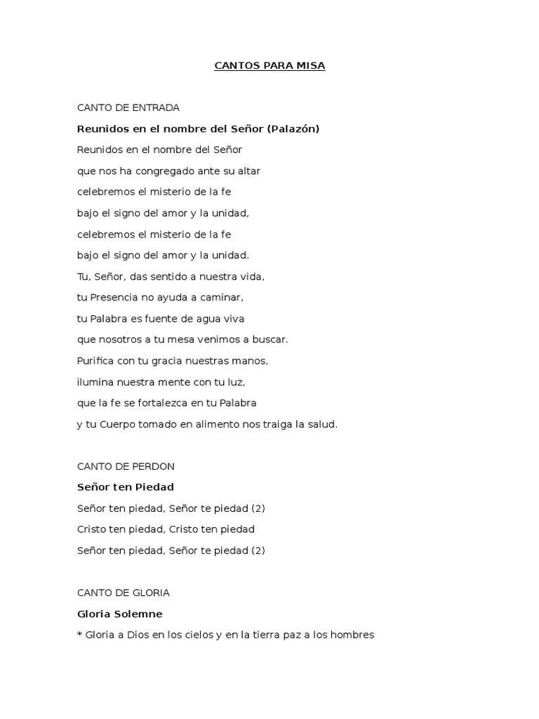 cantos de gloria para misa letra - Qué es el canto de la Gloria