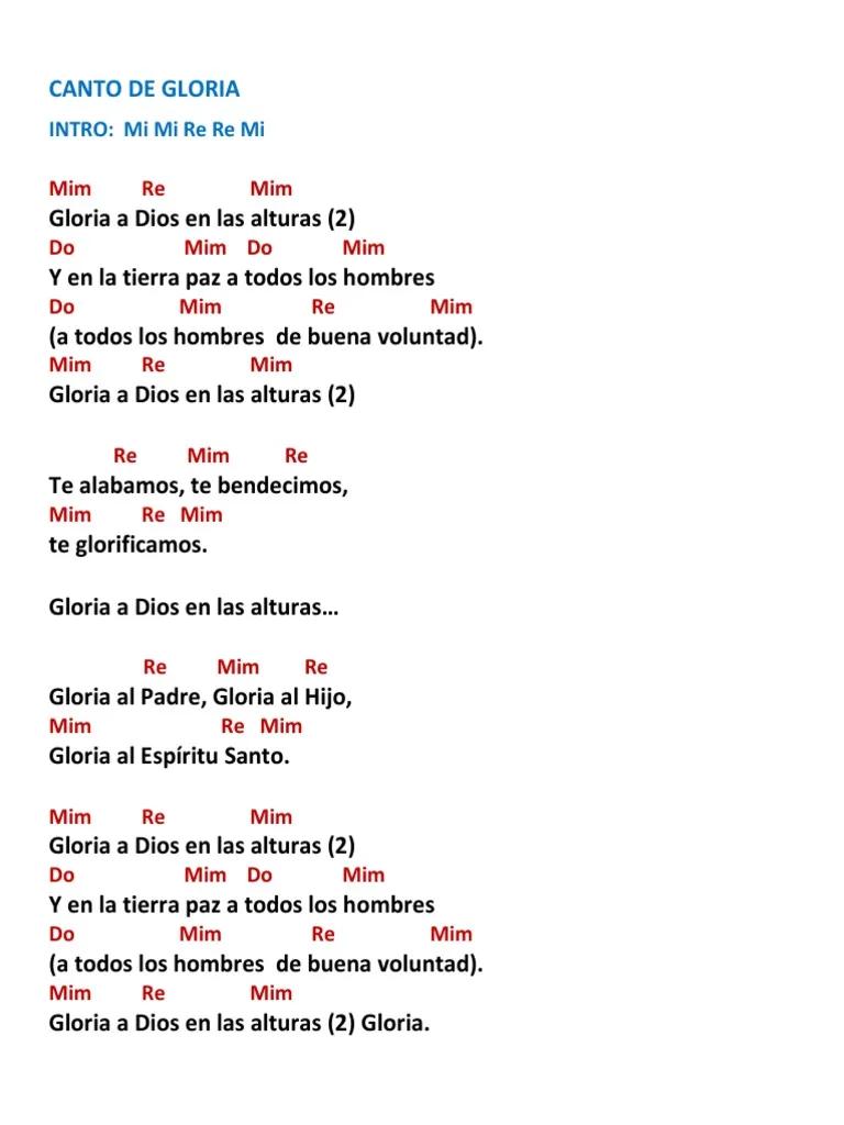 cantos de gloria para misa letra - Qué es el himno de Gloria en la Misa