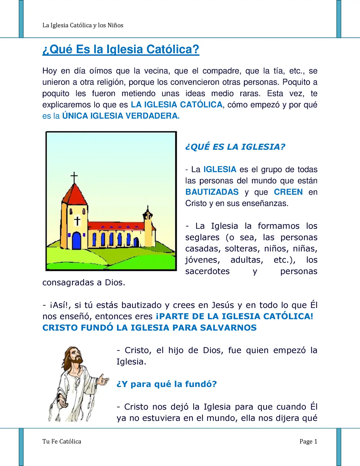 tema la iglesia para niños de primaria - Qué es la Iglesia para niños de tercer grado