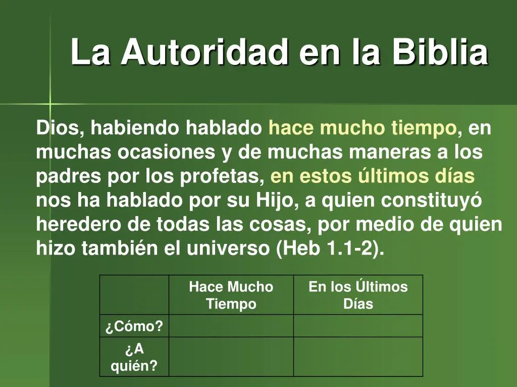 estudio sobre la autoridad de la biblia - Qué es someterse a la autoridad según la Biblia