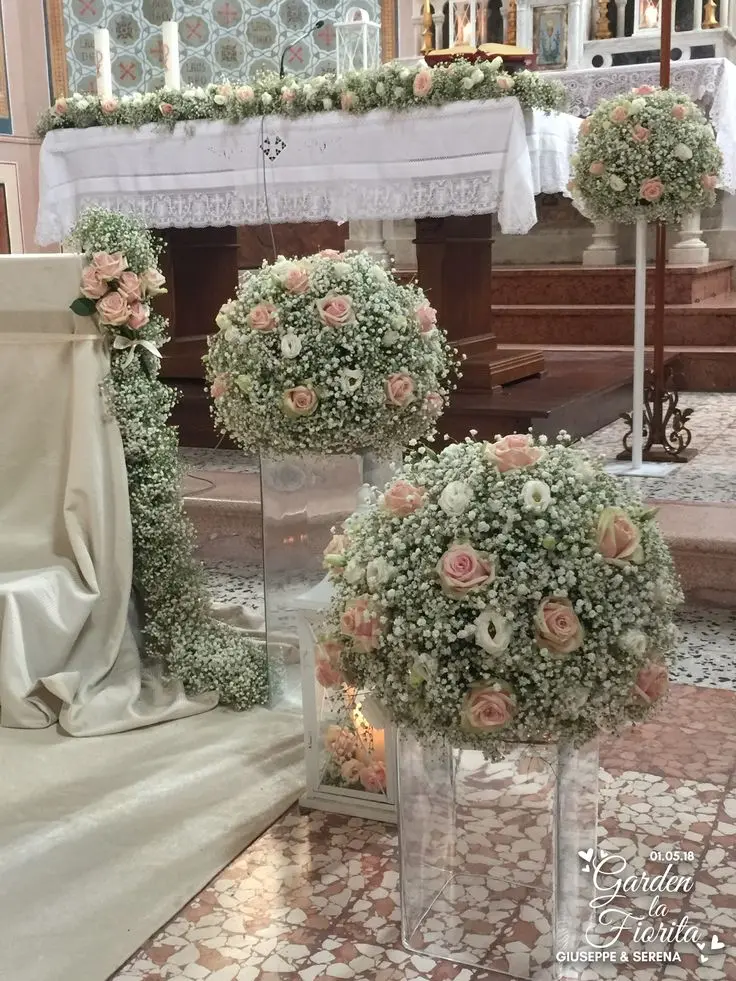 arreglos florales para boda iglesia sencillos - Qué flores se necesitan para una boda