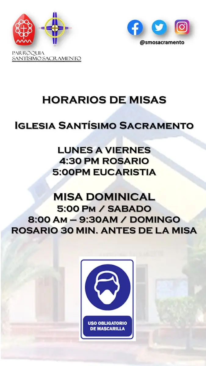 horarios de misa en el santisimo sacramento - Qué hay para hacer en el Santísimo