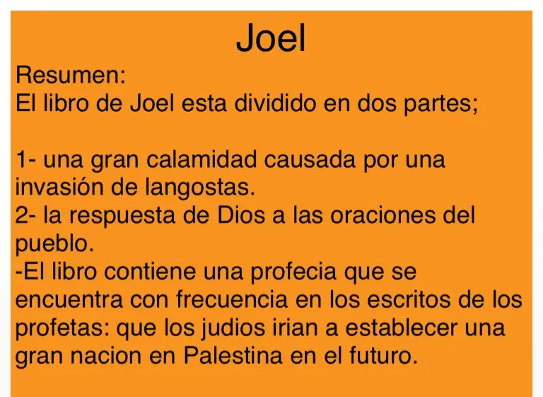 joel libro de la biblia resumen - Que nos quiere decir Joel