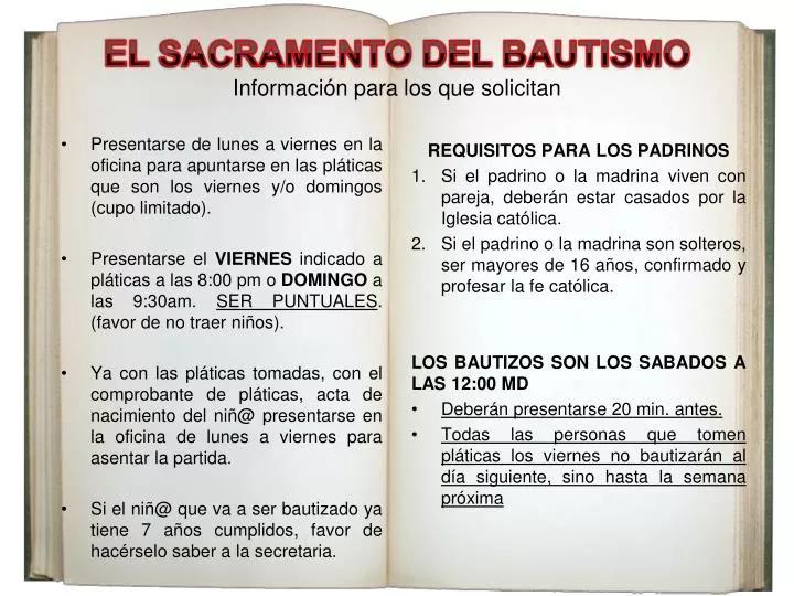 requisitos para ser bautizado en la iglesia católica - Qué requisitos para el bautismo