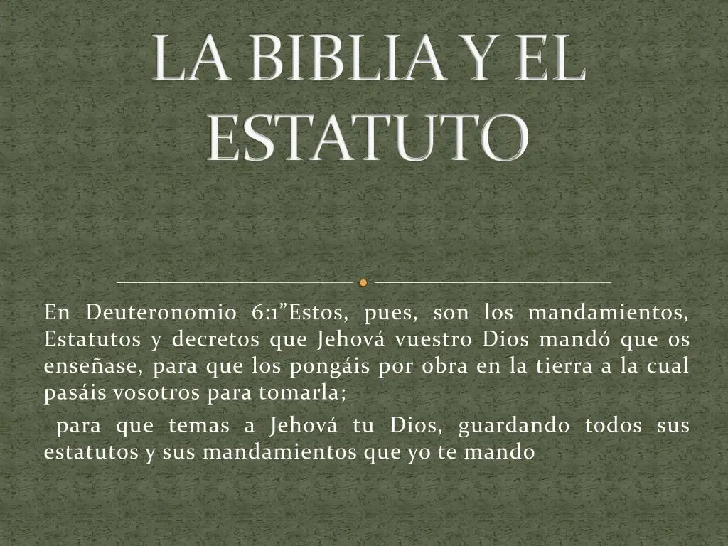 cuales son los estatutos en la biblia - Qué significa guardar sus estatutos en la Biblia