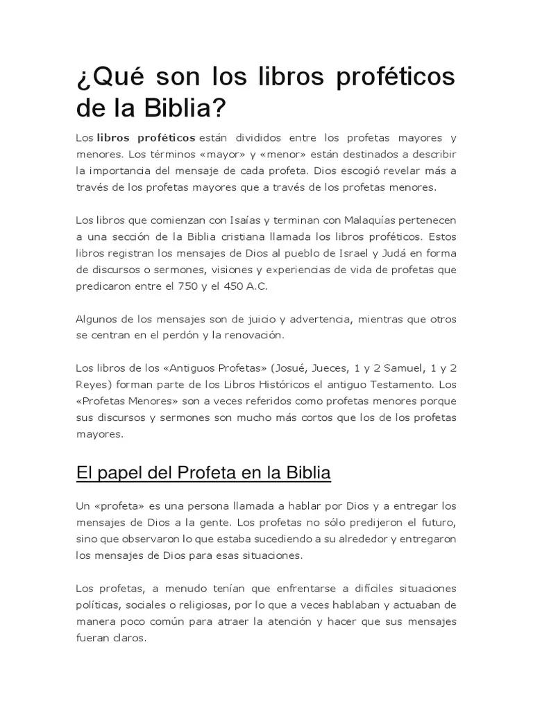 que es profetico en la biblia - Qué significa profético en la Biblia