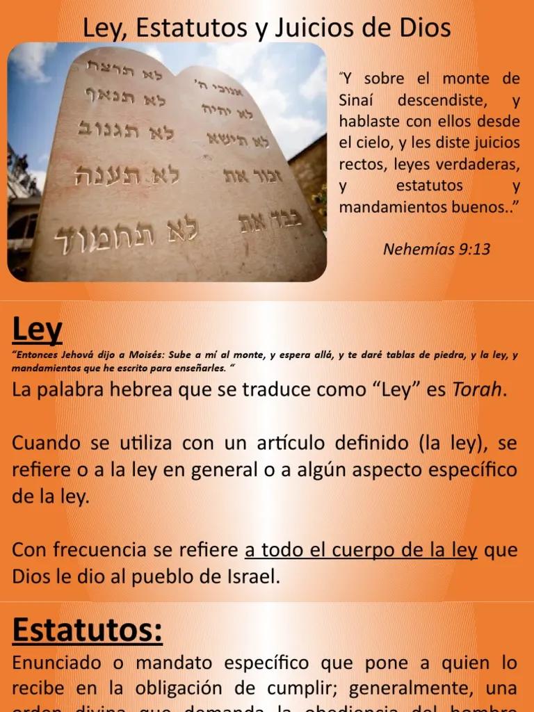 cuales son los estatutos en la biblia - Qué son los estatutos de la Biblia