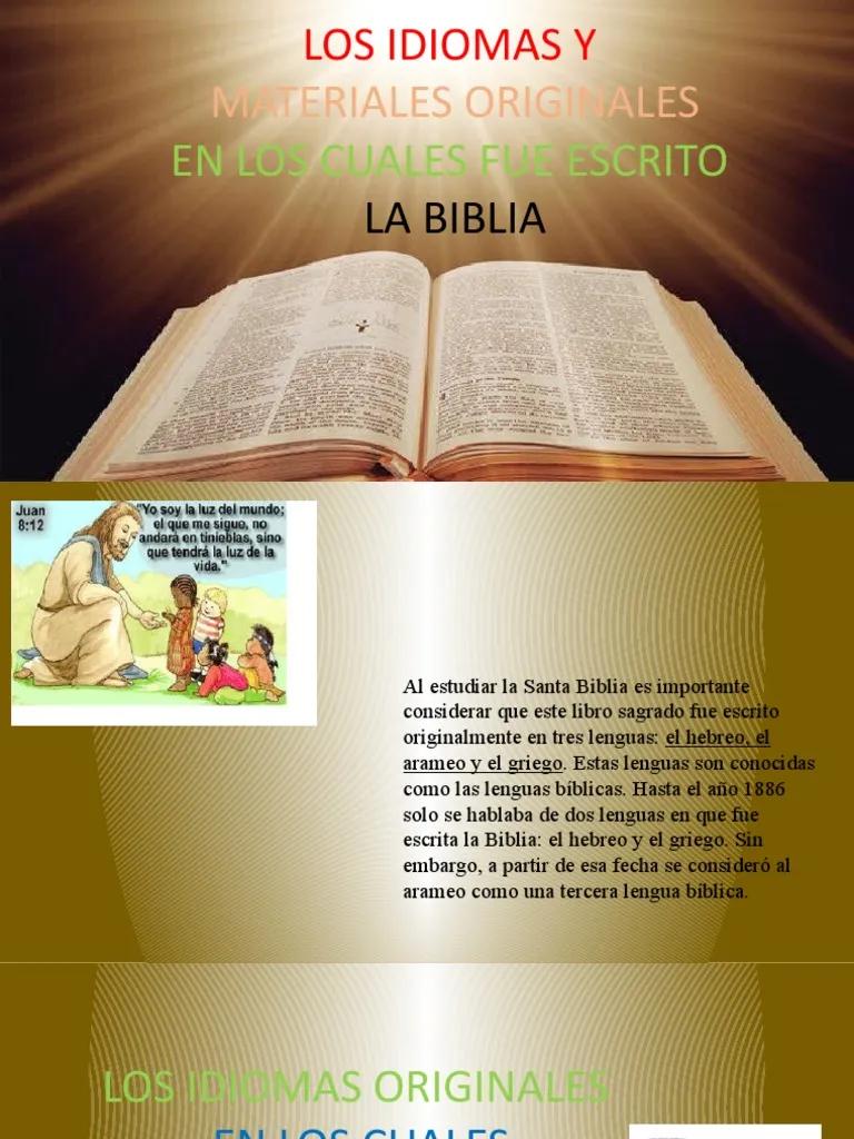 en que lengua esta escrita la biblia - Qué tipo de lenguaje es la Biblia