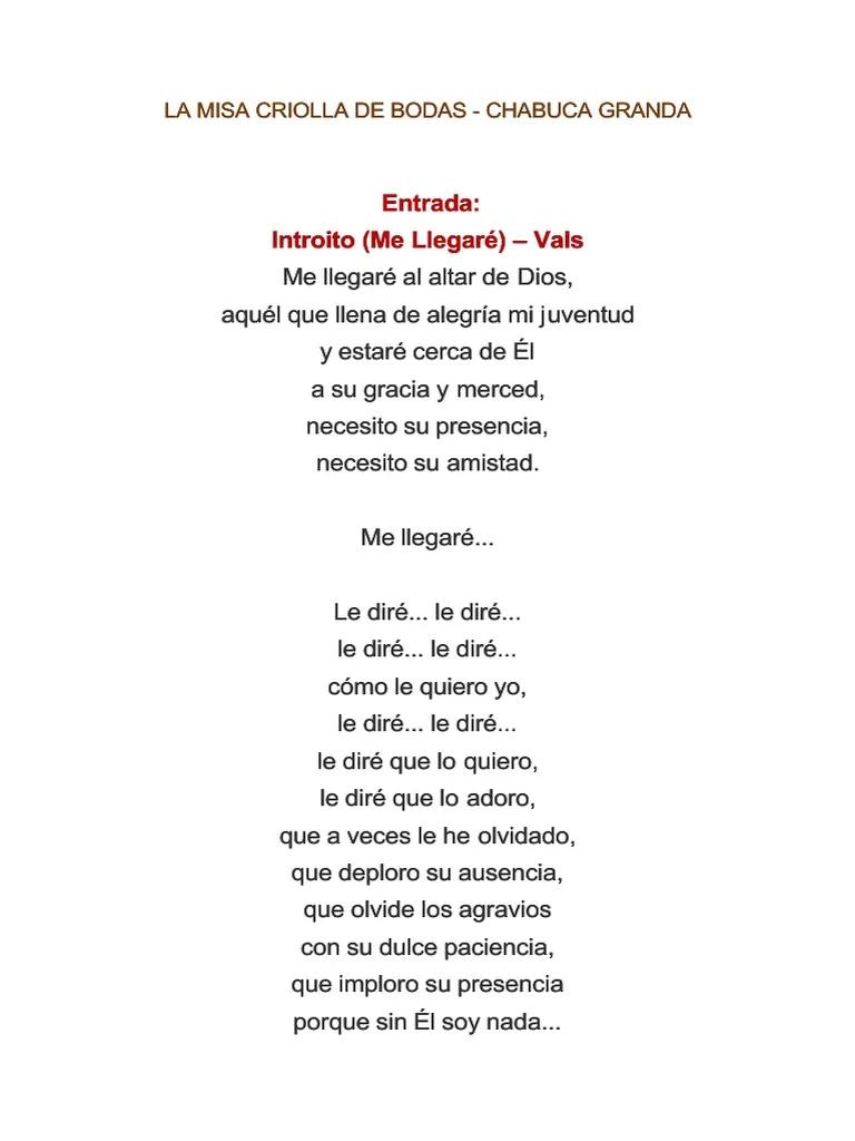 misa criolla letra - Quién cantó la Misa Criolla en el Vaticano